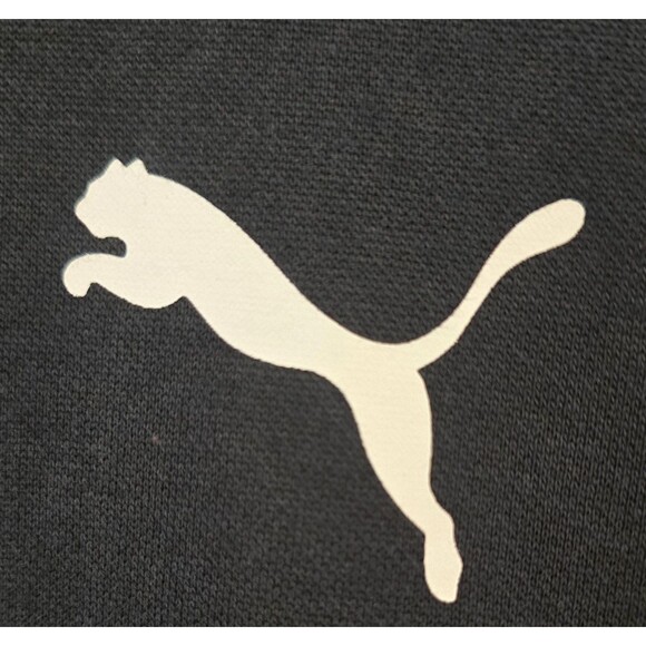 Puma Jacket Small Black White Mens Pullover Hoodie Sports Lifestyle Casual LARGE - Picture 2 of 6